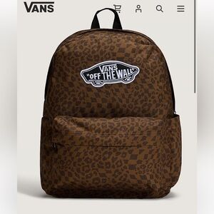 vans leopard backpack bag